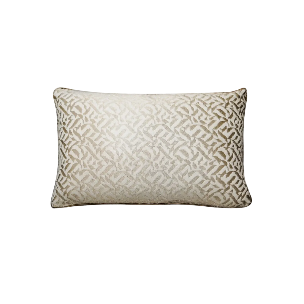 Blush Geometric Jacquard Satin Cushion Feather Insert