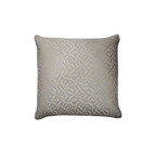 Grey Blue Champagne Gold Abstract Geometric Leaf Jacquard Satin Cushion Feather Insert