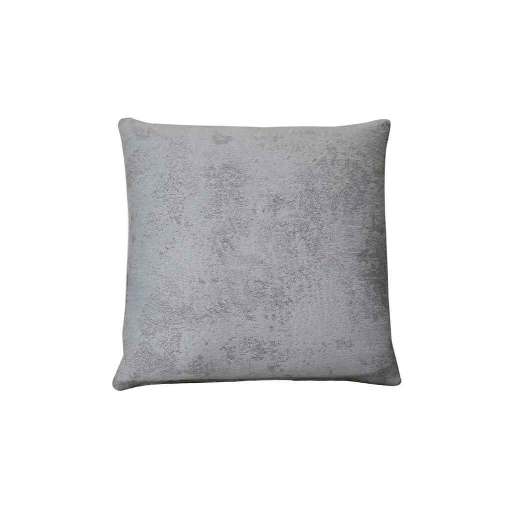 Light Slate Blue Weathered Textured Jacquard Cut Velvet Cushion Feather Insert