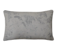 Light Beige Weathered Textured Jacquard Cut Velvet Dark Grey Piping Cushion Feather Insert
