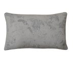 Light Beige Weathered Textured Jacquard Cut Velvet Dark Grey Piping Cushion Feather Insert