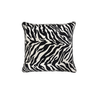 Black White Zebra Print Chenille Jacquard Cushion Feather Insert