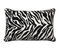 Black White Zebra Print Chenille Jacquard Cushion Feather Insert