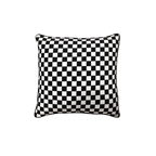 Black White Houndstooth Chenille Jacquard Cushion Feather Insert