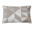 Earth Tone Geometric Patchwork Chenille Jacquard Cushion Feather Insert