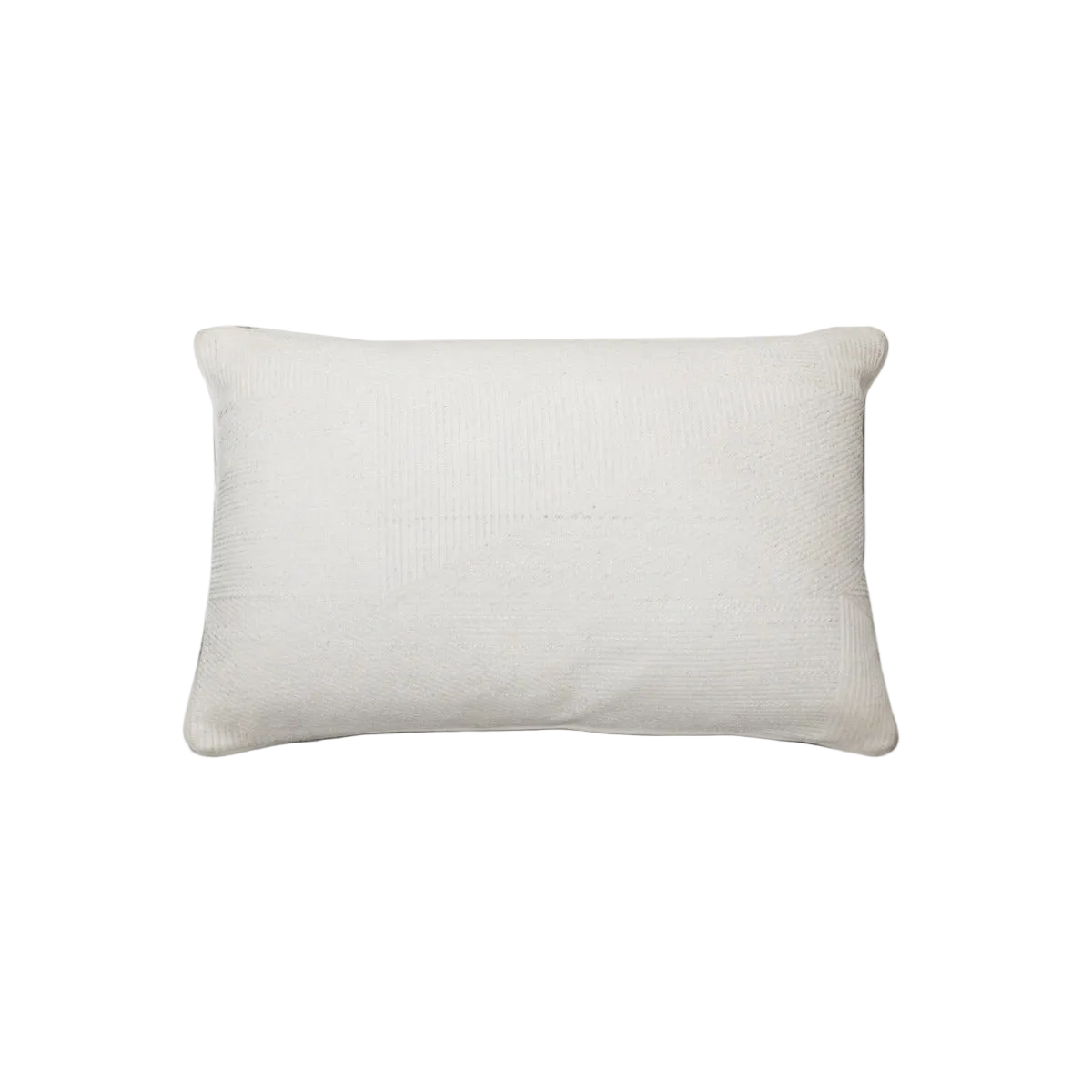 Ivory Diagonal Textured Chenille Jacquard Cushion Feather Insert