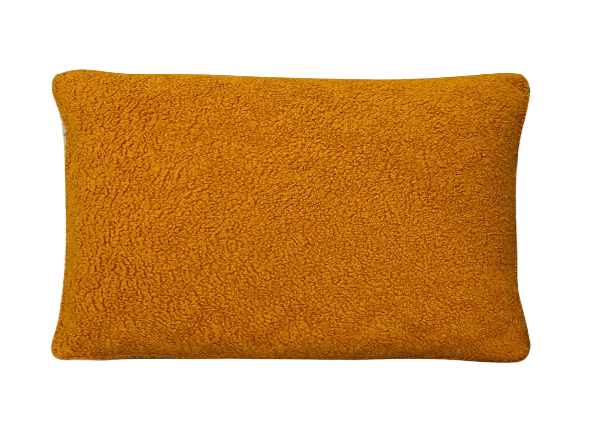 Ginger Teddy Fleece Cushion Feather Insert