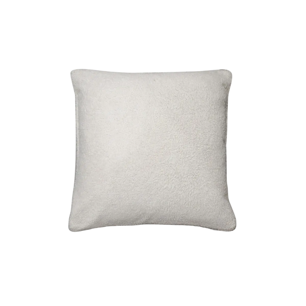 Cream Teddy Fleece Cushion Feather Insert