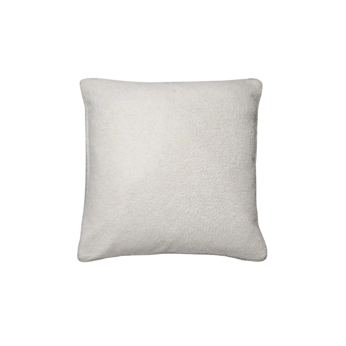 Cream Teddy Fleece Cushion Feather Insert