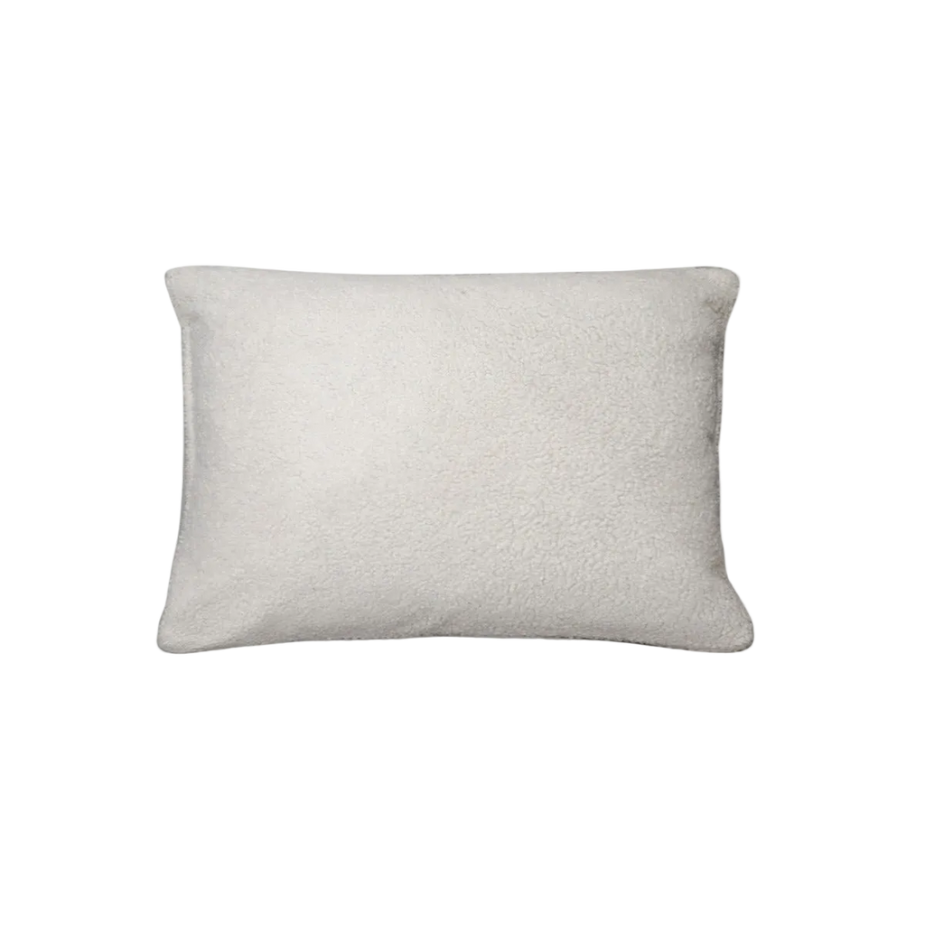 Cream Teddy Fleece Cushion Feather Insert