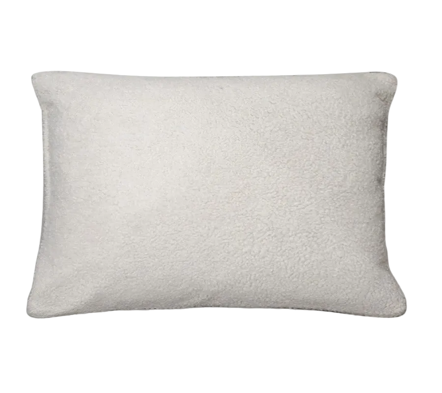 Cream Teddy Fleece Cushion Feather Insert