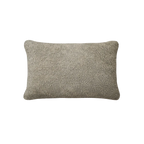 Grey Taupe Teddy Fleece Cushion Feather Insert