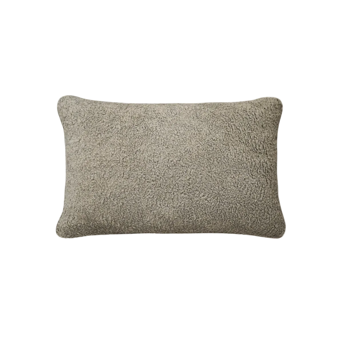 Grey Taupe Teddy Fleece Cushion Feather Insert