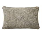 Grey Taupe Teddy Fleece Cushion Feather Insert
