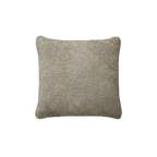 Grey Taupe Teddy Fleece Cushion Feather Insert