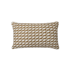 Brown Taupe Houndstooth Chenille Jacquard Cushion Feather Insert