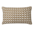 Brown Taupe Houndstooth Chenille Jacquard Cushion Feather Insert
