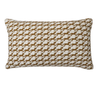 Brown Taupe Houndstooth Chenille Jacquard Cushion Feather Insert