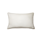Ivory Light Grey Fine Check Chenille Jacquard Cushion Feather Insert
