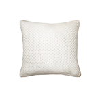 Ivory Light Grey Fine Check Chenille Jacquard Cushion Feather Insert