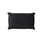 Black White Textured Linen Cotton Black Piping Cushion Feather Insert