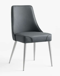 Kona Upholstered Lounge Dining Chair - Charcoal Grey