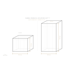 Marble Pedestal Sculpture Set - Nero Marquina | Dimension Guide