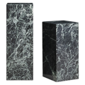 Marble Pedestal Sculpture Set - Nero Marquina