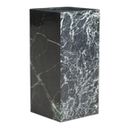 Marble Pedestal Sculpture Set - Nero Marquina