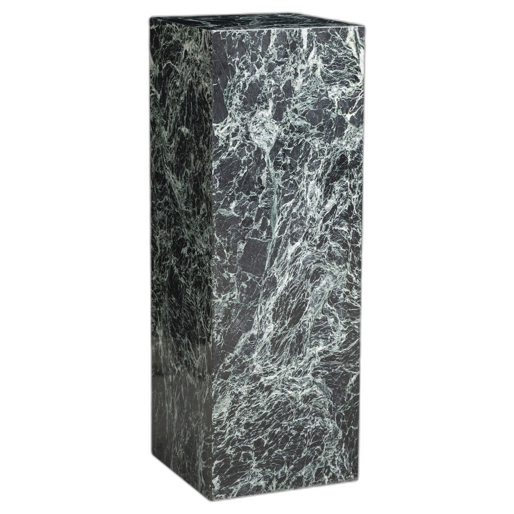 Marble Pedestal Sculpture Set - Nero Marquina