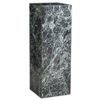 Marble Pedestal Sculpture Set - Nero Marquina