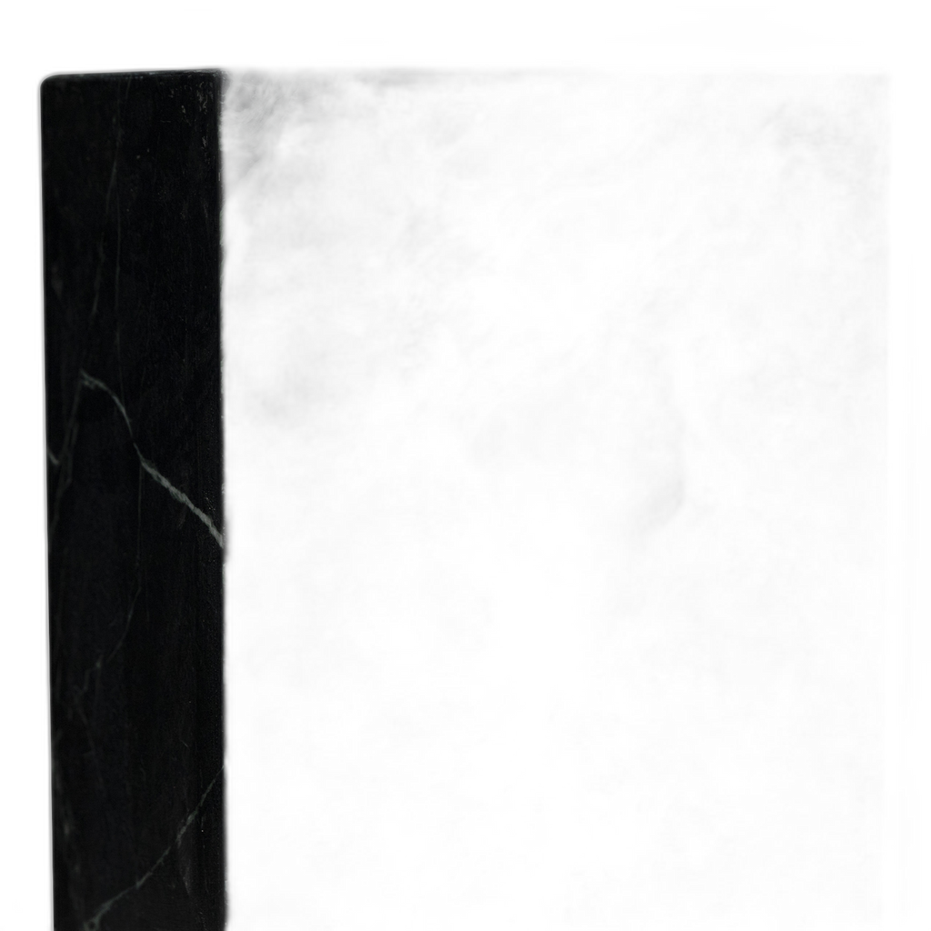 Marble Pedestal Sculpture Set - Nero Marquina