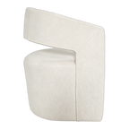 Marlow Sculptural Curved-Back Linen Armchair - Natural