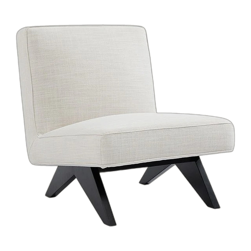Martyn Slipper Chair - Off White Linen