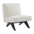 Martyn Slipper Chair - Off White Linen