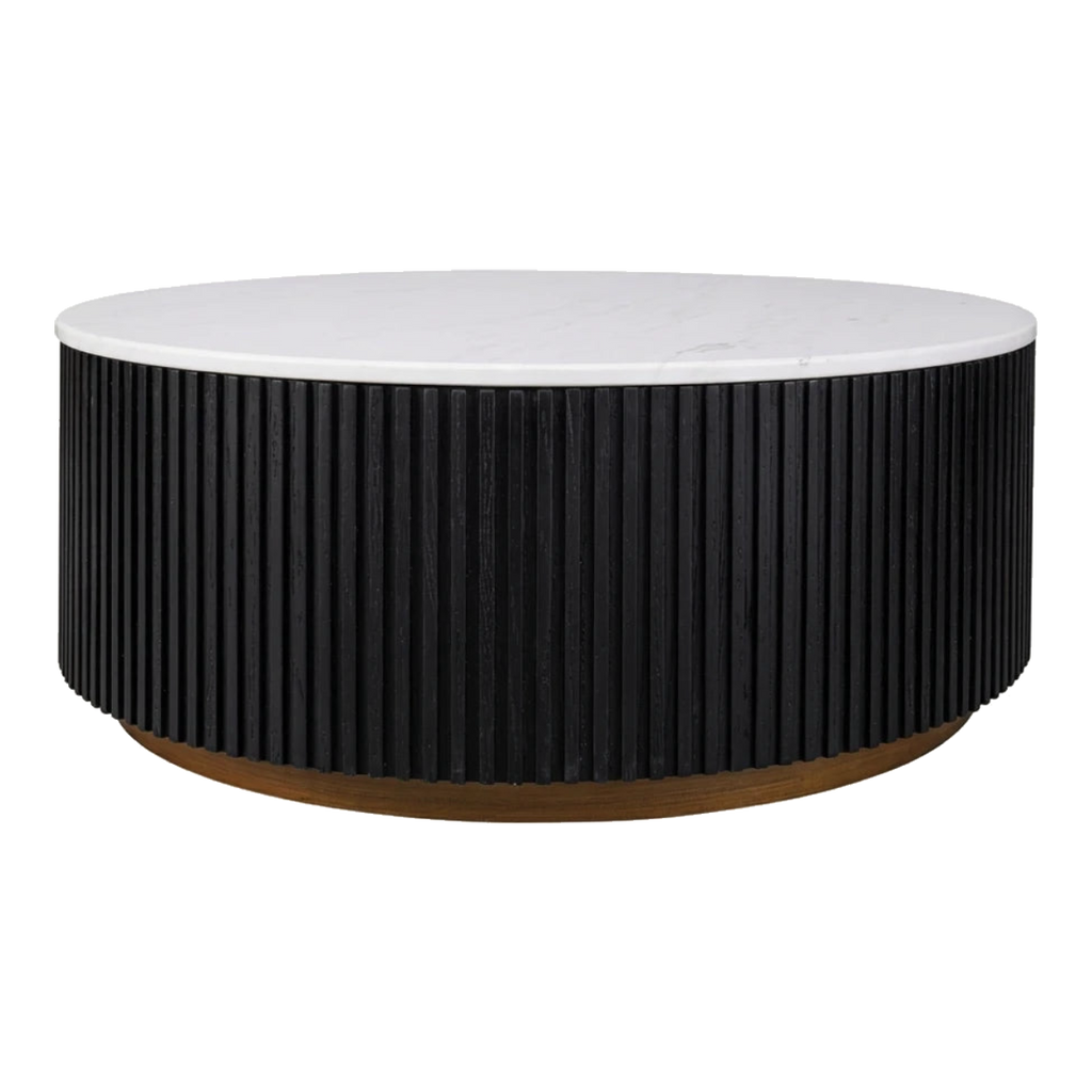 Mason Round Coffee Table - Medium Black