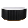 Mason Round Coffee Table - Medium Black