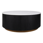 Mason Round Coffee Table - Medium Black