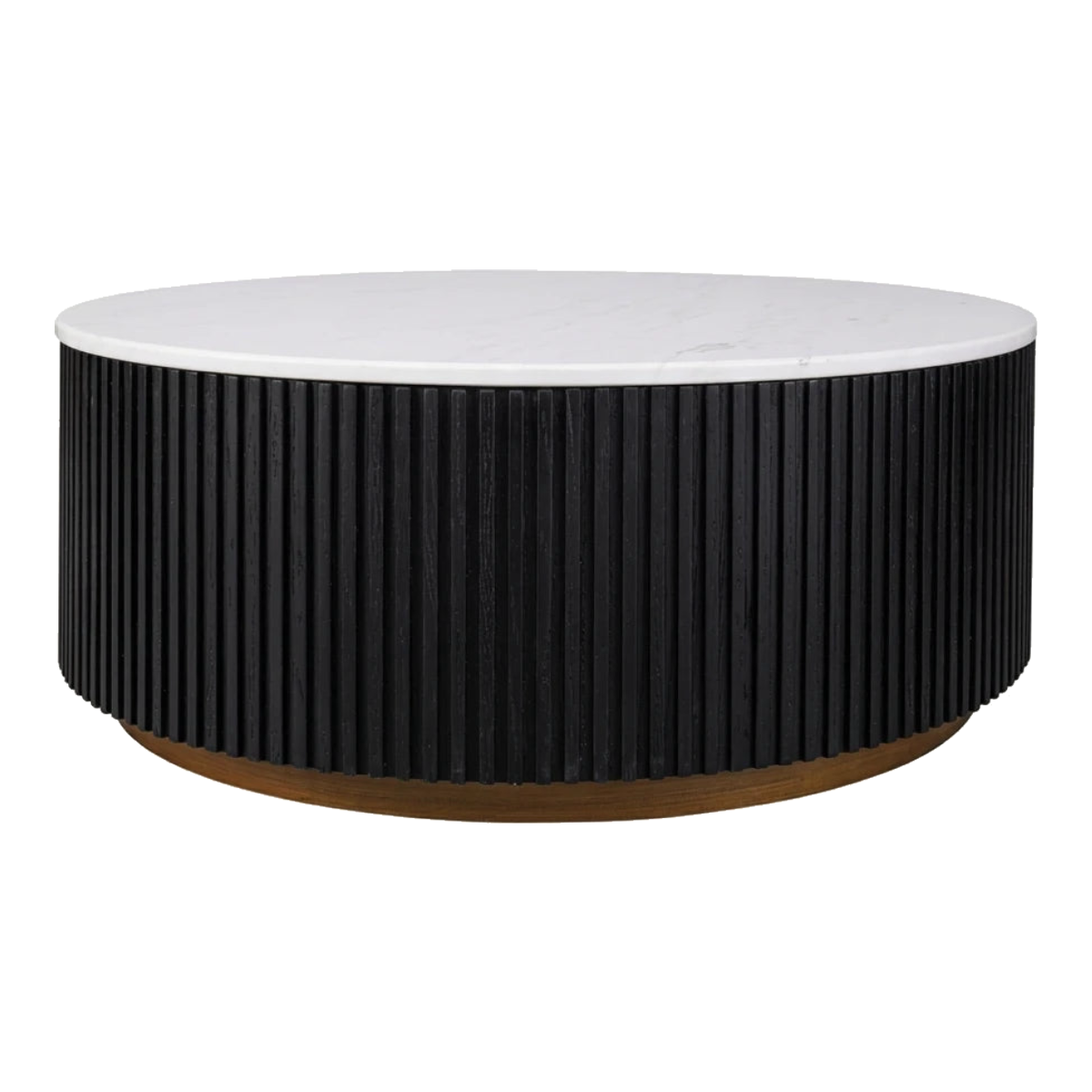 Mason Round Coffee Table - Medium Black