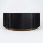 Mason Round Coffee Table - Medium Black