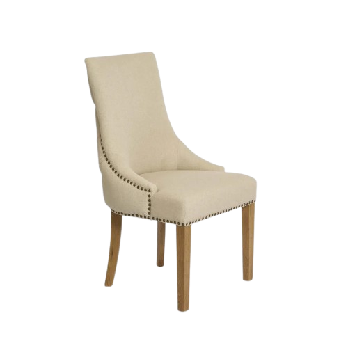 Bordeaux Studded Dining Chair - Beige Oak