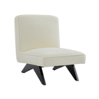 Martyn Slipper Chair - White Boucle