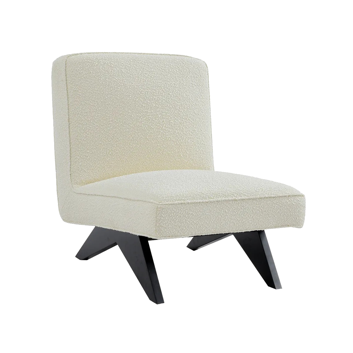 Martyn Slipper Chair - White Boucle