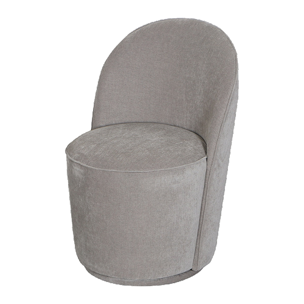 Orion Swivel Dining Chair - Grey Velvet