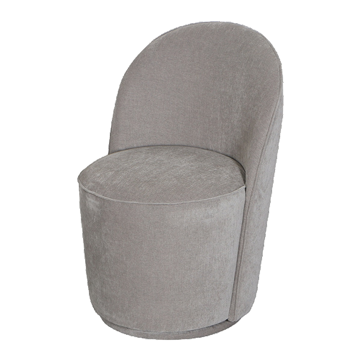 Orion Swivel Dining Chair - Grey Velvet