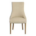 Bordeaux Studded Dining Chair - Beige Oak