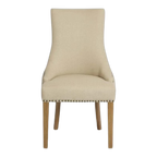 Bordeaux Studded Dining Chair - Beige Oak