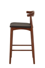 Hans Wegner Elbow Kitchen Stool 65cm - Dark Walnut