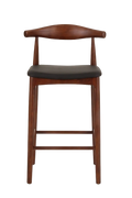 Hans Wegner Elbow Kitchen Stool 65cm - Dark Walnut
