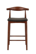 Hans Wegner Elbow Kitchen Stool 65cm - Dark Walnut